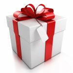 gift box over white background 3d illustration